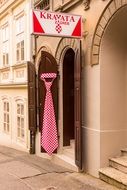 tie as ad of kravata zagreb shop, croatia