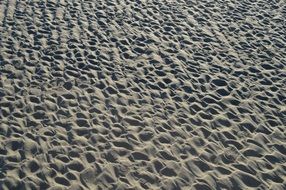 Sand terrain beach on the island