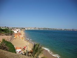 landscape of salvador bahia beach in brazil