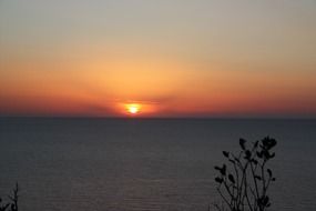 striking red sunset