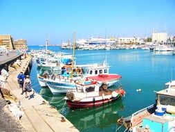 boats of the island of Crete Greece