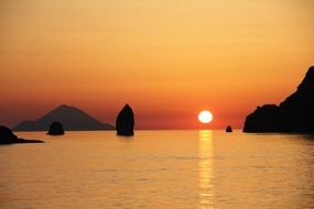 vulcano aeolian islands sicily sunset