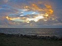 romantic mood on a beach