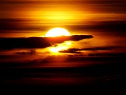 sunset sun dark cloud sky