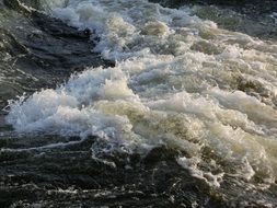 foam waves close-up