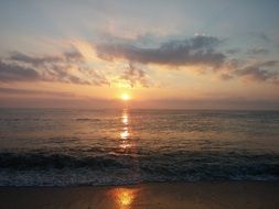 romantic sunset over the Black Sea