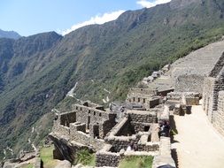 beautiful view of Machu Picchu sacred mountain