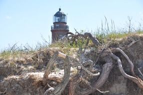 lighthouse on wild coast