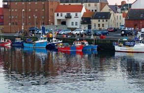 fishing boats in Dunbar harbor
