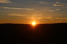 Landscape of abendstimmung sky