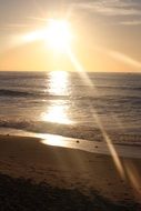sunset on the beach of Biarritz