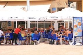 outdoor cafe on a sunny day