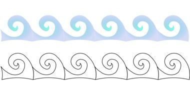 variety of waves as a graphic image