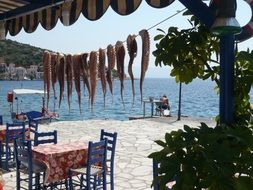 tavern by the sea in Greece