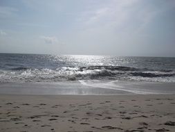 landscape of Sunny sand beach