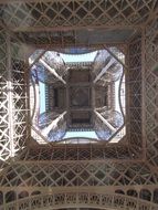 view in the middle of the eiffel tower