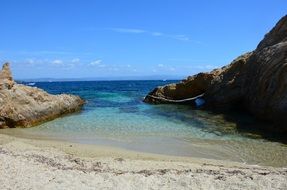 lagoon surrounded by rocks