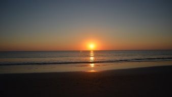Colorful Magnificent evening on the beach