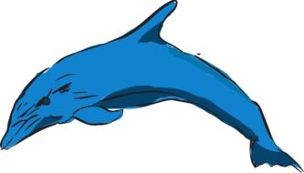 graphic image of a blue dolphin