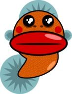 fish face cartoon drawing