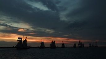 sailboat on sunset