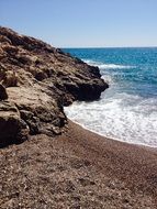 pebble coast in spain