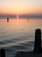 scenic sunset in Venice