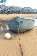 Boat on a sandy beach