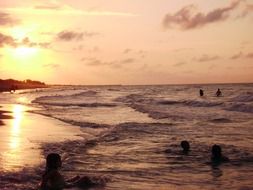 Sunset on beach