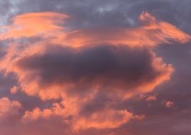 pink sky clouds