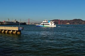 san francisco boats ferry golden Mountain sky view