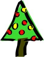 christmas tree cartoon drawing