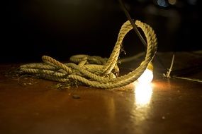 rope on a boat