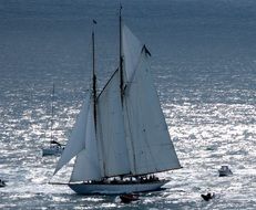 sailboat on the sea water