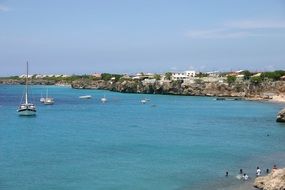View of the coast of Curaçao