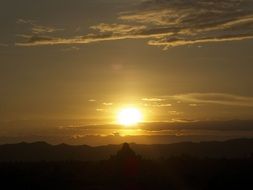 sunset in Burma