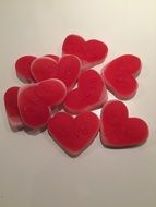 candy as a red heart for a holiday