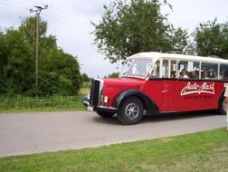 old bus on the road