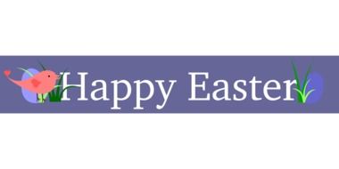 purple lettering happy easter