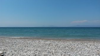 deserted beach on a sunny day