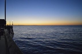 pacific ocean evening view