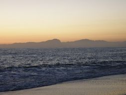 beach smoky sunset