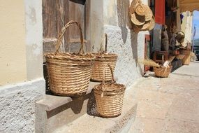 basket straw stairs