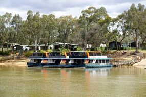 houseboats on the river