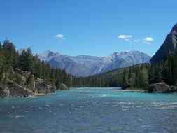 river canada blue sky tourism