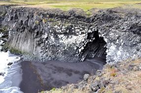 cliff with cave in Batder Valley