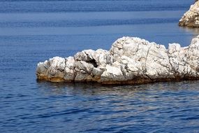 Rocks on the beach of the sea