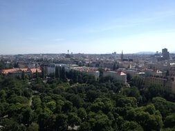 aerial vienna cityscape