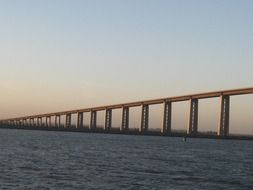 panorama of a bridge in california