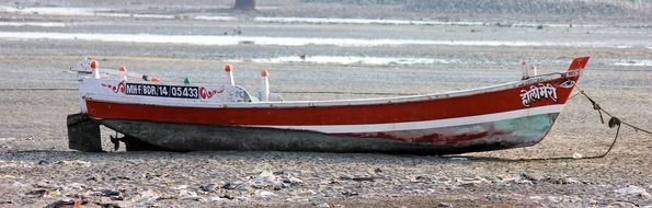 boat stranded low